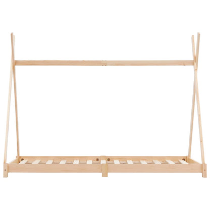 Kinder-Bettgestell Massivholz Kiefer 70 x 140 cm