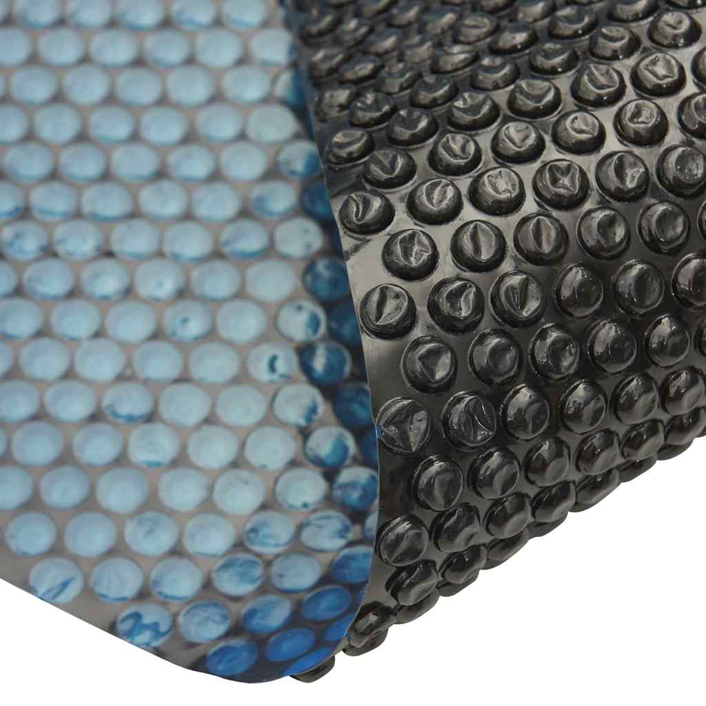 Treibende Pool-Solarplane PE 1200x600 cm Schwarz und Blau