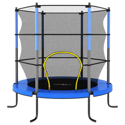Trampolin mit Sicherheitsnetz Rund 140x160 cm Blau