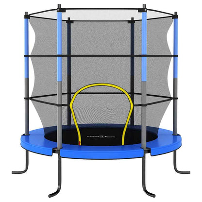 Trampolin mit Sicherheitsnetz Rund 140x160 cm Blau