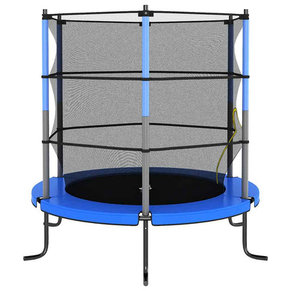 Trampolin mit Sicherheitsnetz Rund 140x160 cm Blau