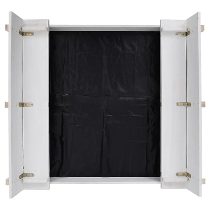 Sandkasten Tannenholz Weiß 95x90x15 cm