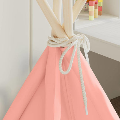 Kinder Tipi-Zelt mit Tasche Pfirsichhaut Rosa 120x120x150 cm