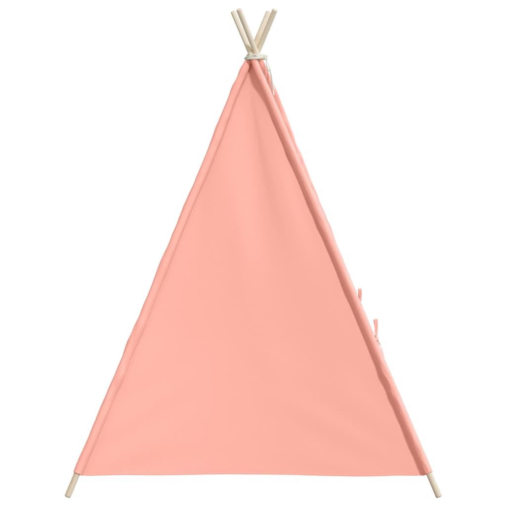 Kinder Tipi-Zelt mit Tasche Pfirsichhaut Rosa 120x120x150 cm