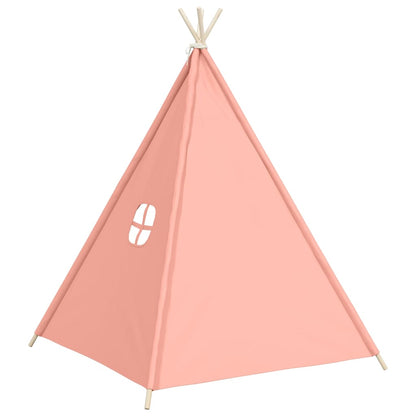 Kinder Tipi-Zelt mit Tasche Pfirsichhaut Rosa 120x120x150 cm