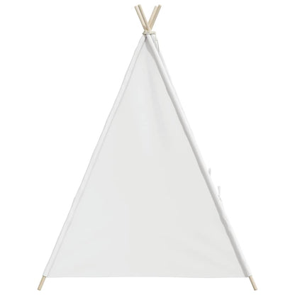 Kinder Tipi-Zelt mit Tasche Pfirsichhaut Weiß 120x120x150 cm