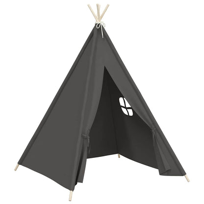 Kinder Tipi-Zelt mit Tasche Pfirsichhaut Grau 120x120x150 cm