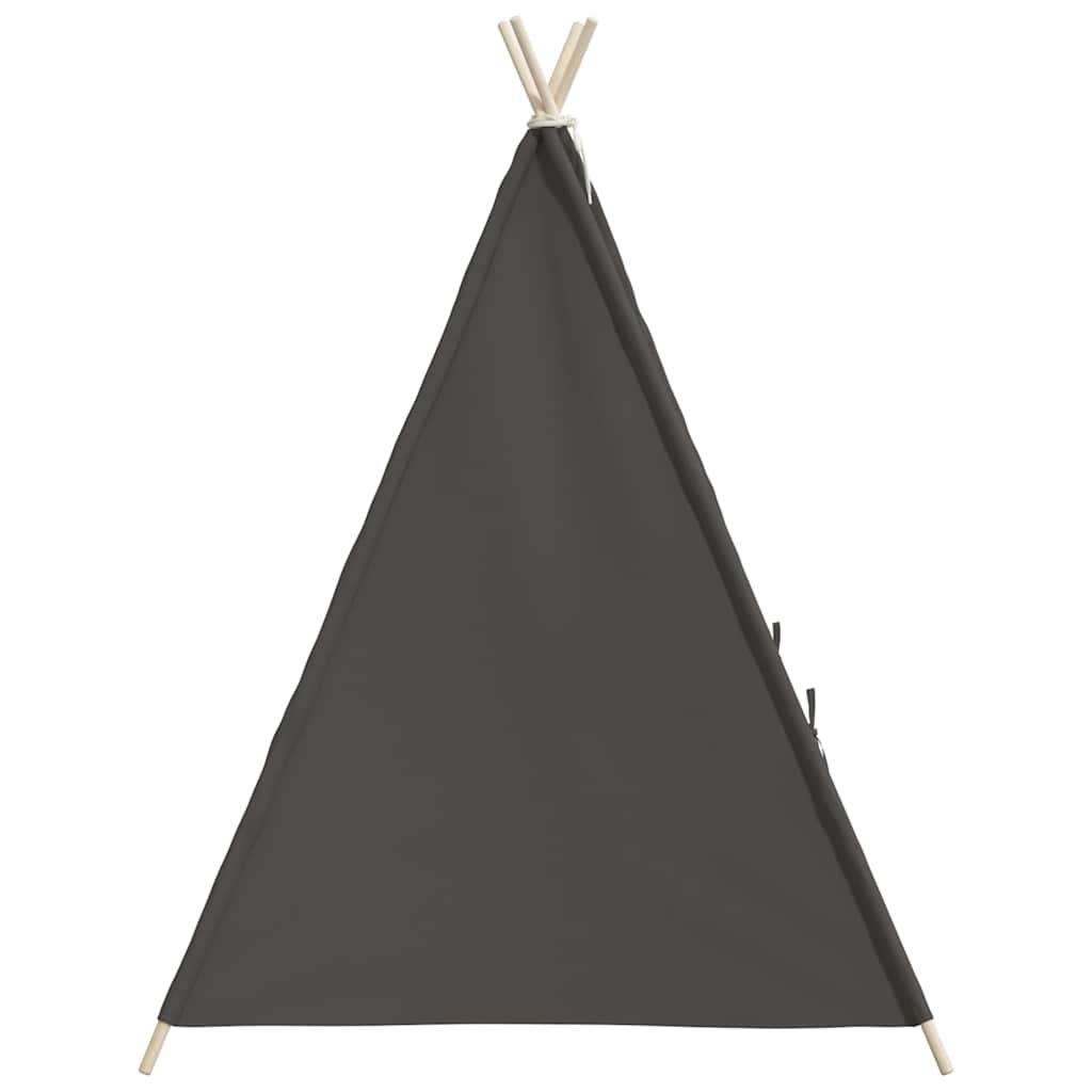 Kinder Tipi-Zelt mit Tasche Pfirsichhaut Grau 120x120x150 cm