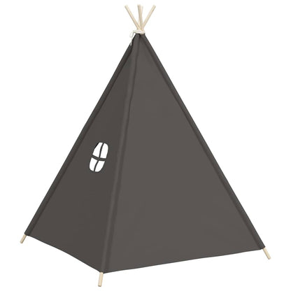 Kinder Tipi-Zelt mit Tasche Pfirsichhaut Grau 120x120x150 cm