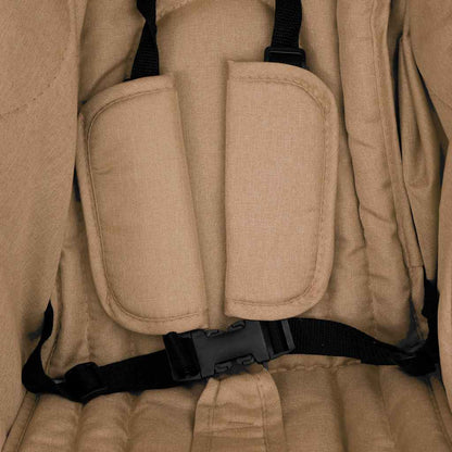 Zwillingskinderwagen Taupe Stahl