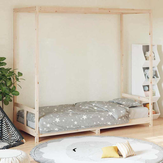 Kinderbett 80x200 cm Massivholz Kiefer