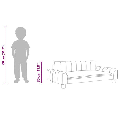 Kindersofa Creme 90x53x30 cm Kunstleder