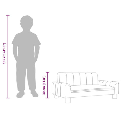 Kindersofa Grau 70x45x30 cm Kunstleder