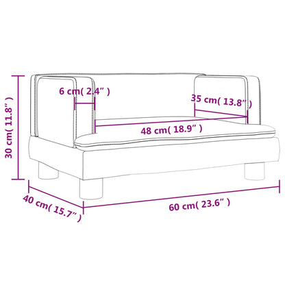 Kindersofa Cappuccino-Braun 60x40x30 cm Kunstleder