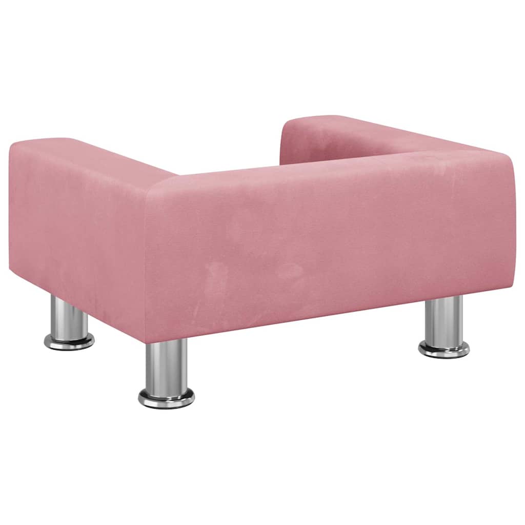 Kindersofa Rosa 50x40x26,5 cm Samt