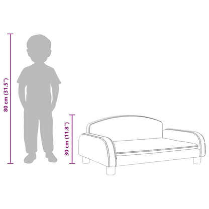 Kindersofa Grau 70x45x30 cm Kunstleder