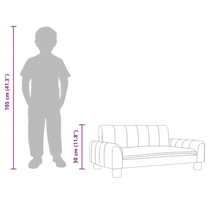 Kindersofa Taupe 50x40x30 cm Stoff