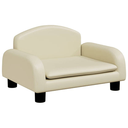 Kindersofa Creme 50x40x30 cm Kunstleder