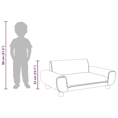 Kindersofa Blau 70x45x33 cm Samt