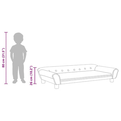 Kindersofa Blau 100x50x26 cm Samt