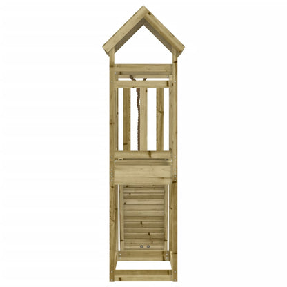 Spielturm mit Kletterwand Imprägniertes Kiefernholz