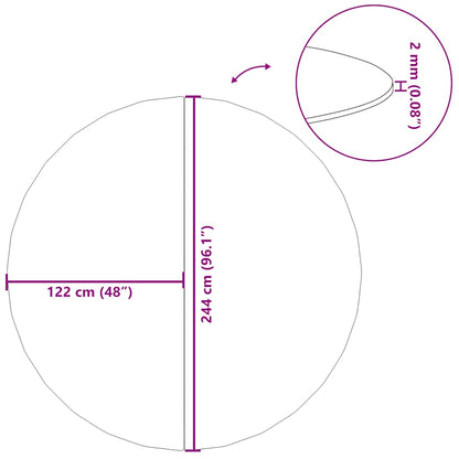 Pool-Bodentuch Hellgrau Ø244 cm Polyester Geotextil