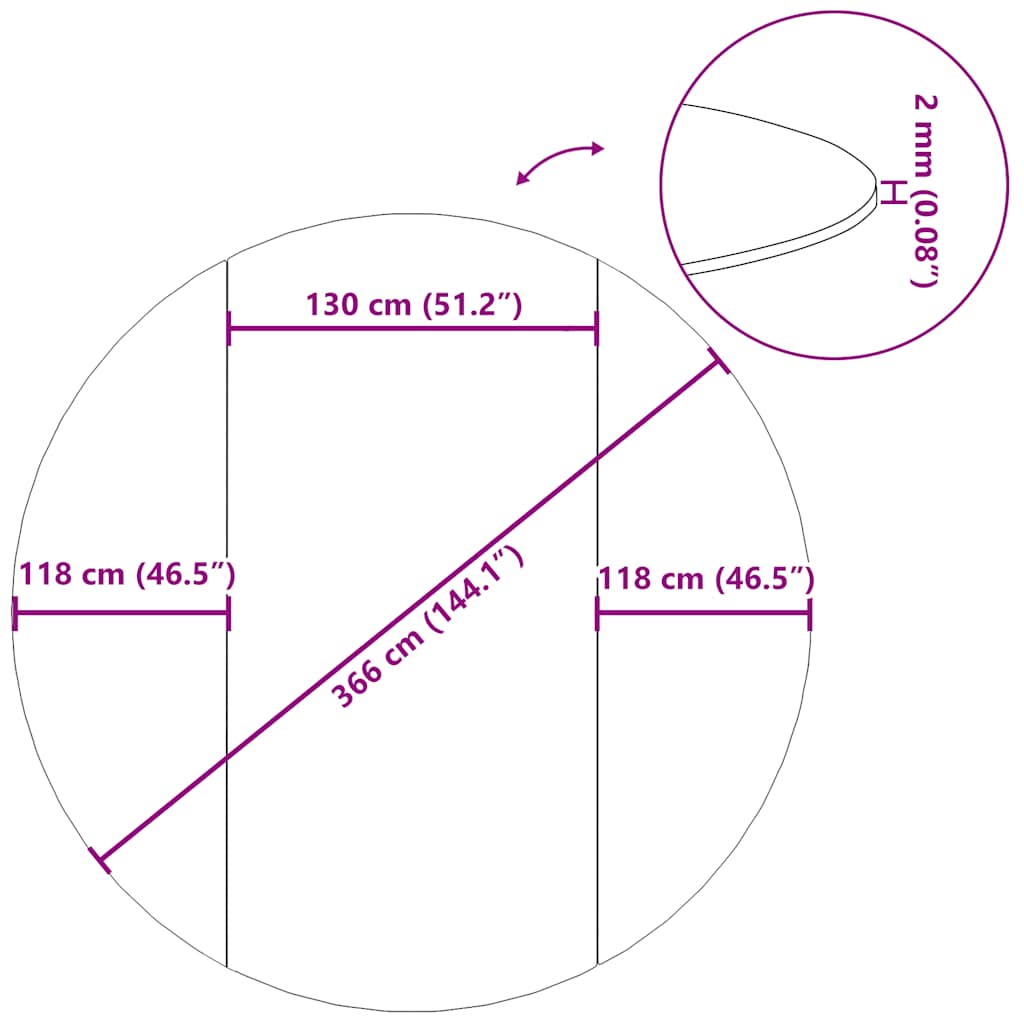 Pool-Bodentuch Hellgrau Ø366 cm Polyester Geotextil