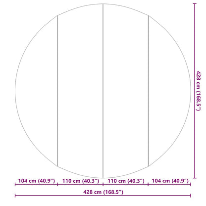 Pool-Bodentuch Hellgrau Ø428 cm Polyester Geotextil