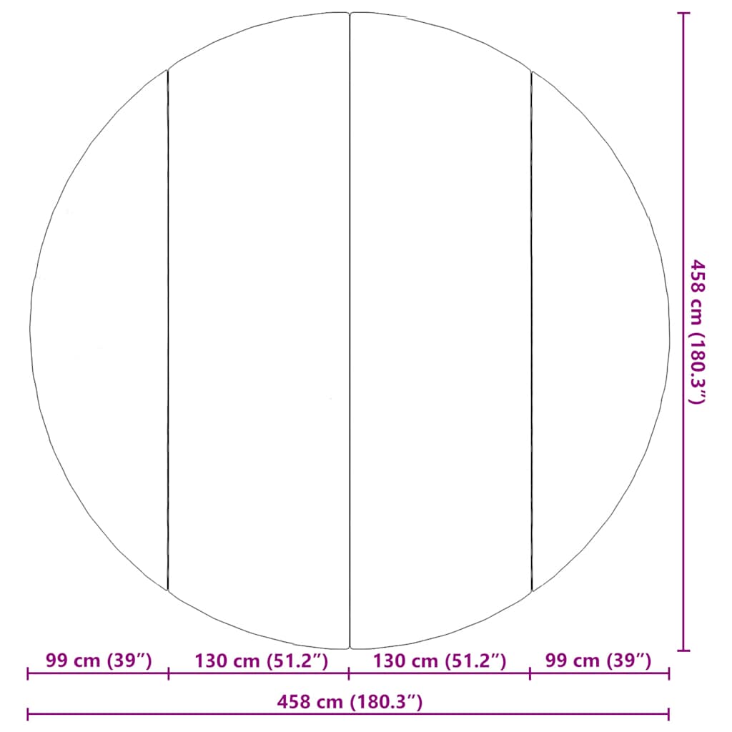 Pool-Bodentuch Hellgrau Ø458 cm Polyester Geotextil