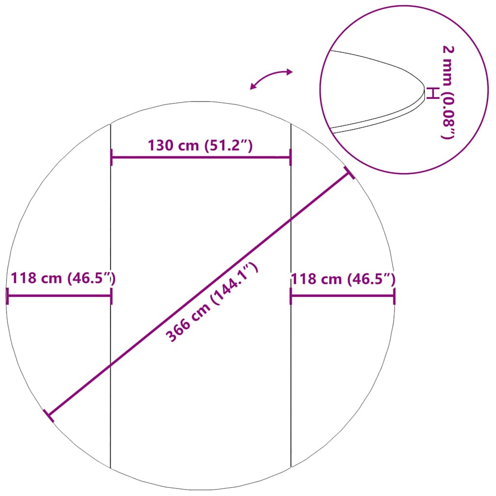 Pool-Bodentuch Hellgrau Ø366 cm Polyester Geotextil