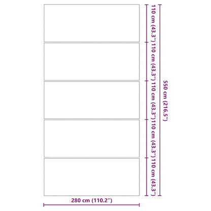 Pool-Bodentuch Hellgrau 550x280 cm Polyester Geotextil