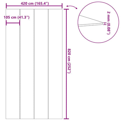 Pool-Bodentuch Hellgrau 820x420 cm Polyester Geotextil