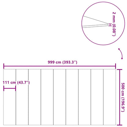 Pool-Bodentuch Hellgrau 999x500 cm Polyester Geotextil