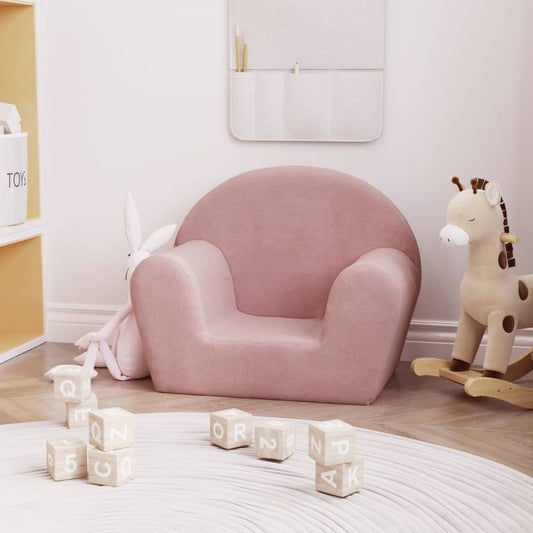 Kindersofa Rosa Weicher Plüsch
