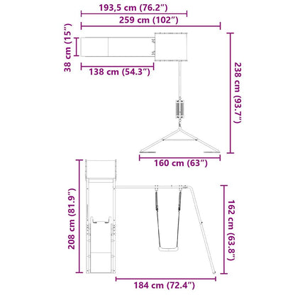 Spielturm Imprägniertes Kiefernholz