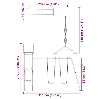 Spielturm Massivholz Douglasie