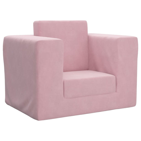 Schlafsofa für Kinder Rosa Weicher Plüsch