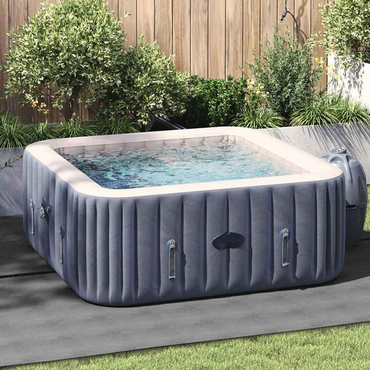 Bodenfolie für Pools Hellgrau 274 x 274 cm Polyester-Geotextil