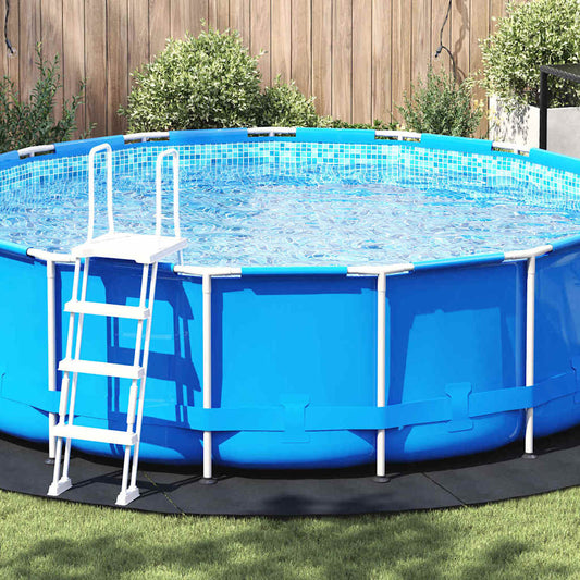Poolunterlage Schwarz Ø 428 cm, Vliesstoff rund