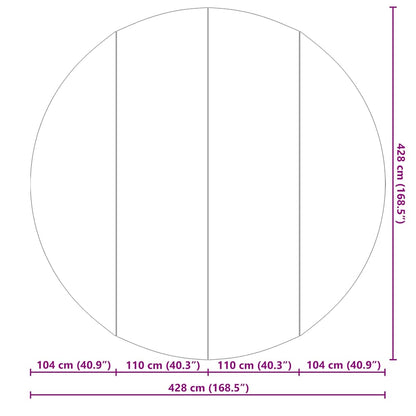 Bodenfolie für Pools Schwarz Ø 428 cm Polyester-Geotextil