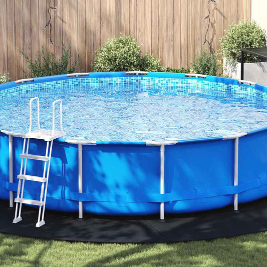 Bodenfolie für Pools Schwarz Ø 610 cm Polyester-Geotextil