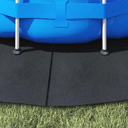 Bodenfolie für Pools Schwarz Ø 244 cm Polyester-Geotextil