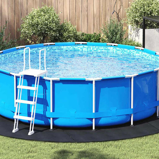 Bodenfolie für Pools Schwarz Ø 396 cm Polyester-Geotextil