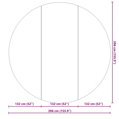 Bodenfolie für Pools Schwarz Ø 396 cm Polyester-Geotextil