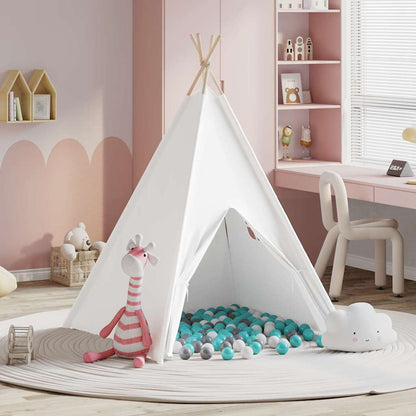 Teepee Zelt Grau Mintgrün Mittel Baumwolle & Plastik