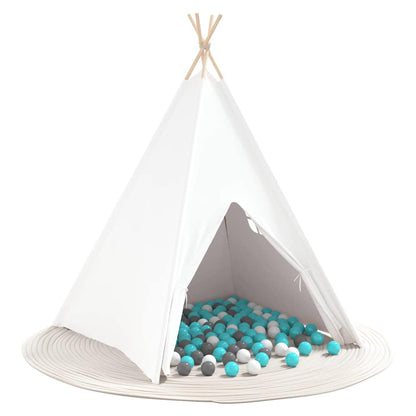 Teepee Zelt Grau Mintgrün Mittel Baumwolle & Plastik